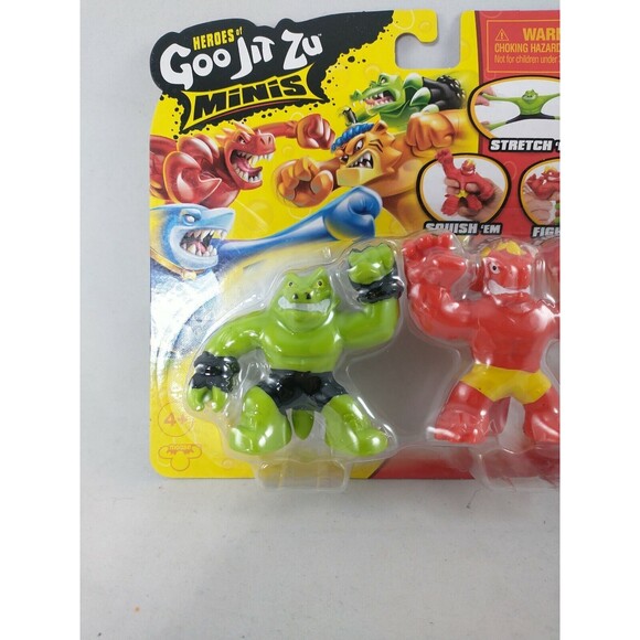HEROES OF GOO JIT ZU MINIS BLAZAGON VS ROCK JAW 2 PACK NIB MOC - Picture 3 of 9